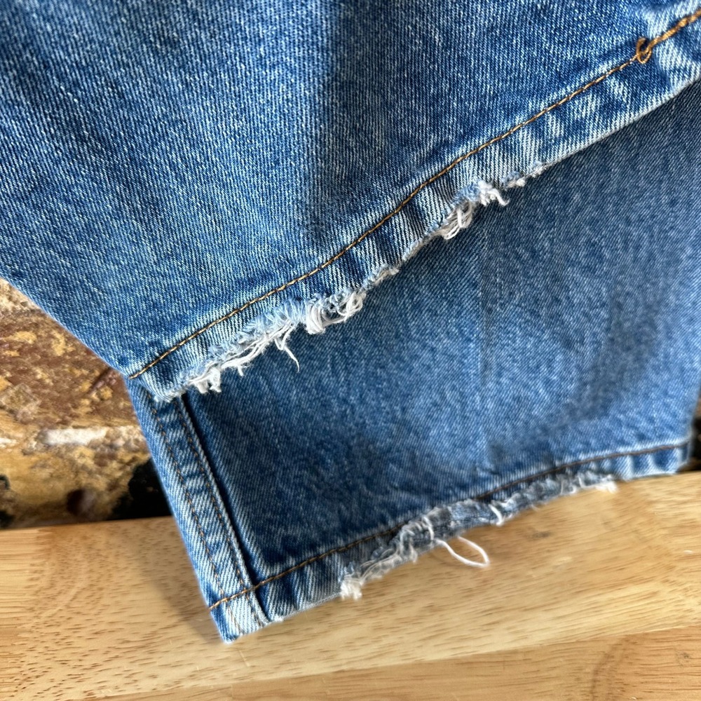 Levis 505 Jeans Mens 38x30 Regular Zip fly Blue denim Levi's - Picture 8 of 16